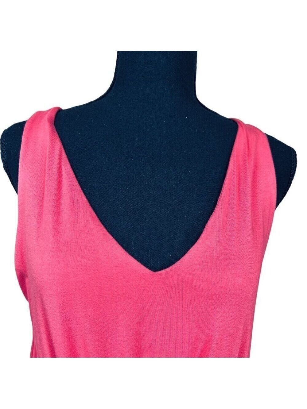 Cynthia Rowley Pink Long Maxi Pockets Sleeveless Dress Size L - Picture 9 of 10